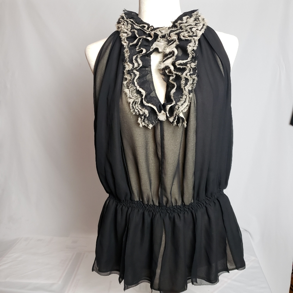 Robert Rodriguez Raw Raffle Front Top Size XL